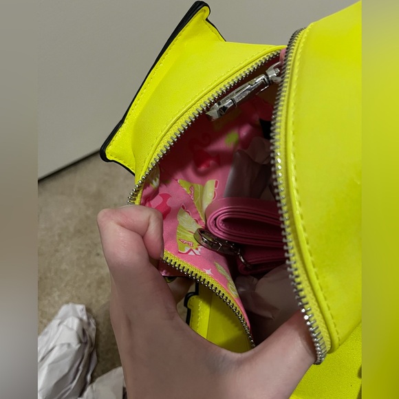 Loungefly 65TH Anniversary Barbie Neon Yellow Pink Skate Bag AMC Mattel NWT - Picture 7 of 9